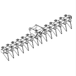 Rive AT1200TL130 med S25/100 skifte - udskiftelige tnder 