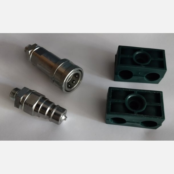 3/8" Hydrauliske hurtigkoblinger til Everun Mtech10 - kit med han og hun kobling