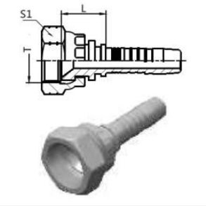 JIC Indstik lige omlber 3/4x16 til 3/8
