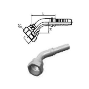 JIC Indstik 45gr omlber 3/4x16 til 1/2