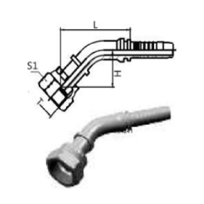 Indstik ORFS 45gr omlber 13/16