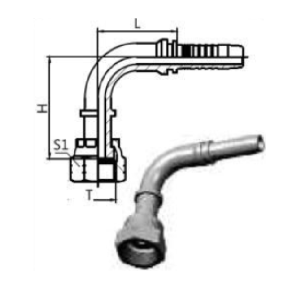 Indstik ORFS 90gr omlber 9/16
