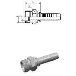 Indstik lige nippel M22x1.5, 1/2