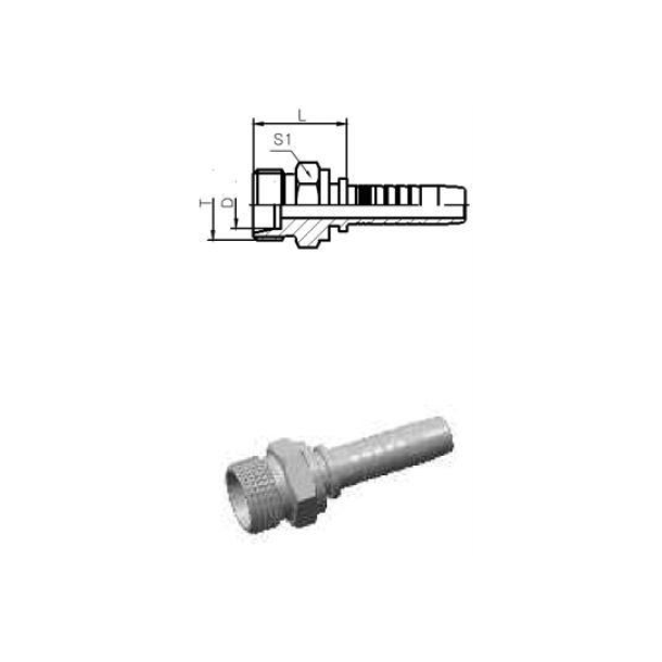 Indstik lige nippel M14x1.5, 1/4" slange 10411