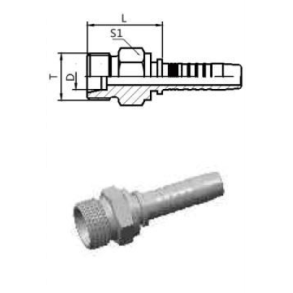 Indstik lige nippel M14x1.5, 1/4