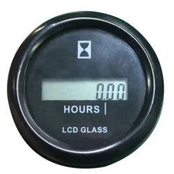 Timetller LCD rund med blt baglys LGCM