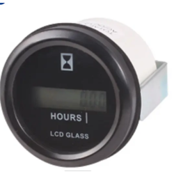 Timetller LCD rund med blt baglys LGCM