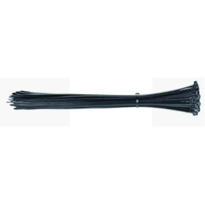 Fede strips /  Brede kabelstrips / kabelbinder 12 x 1000 mm, Sort, 100 stk