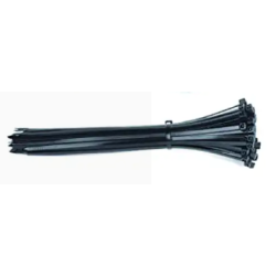 Fede Strips / Brede kabelstrips / kabelbinder 8 x 650 mm, Sort, 100 stk