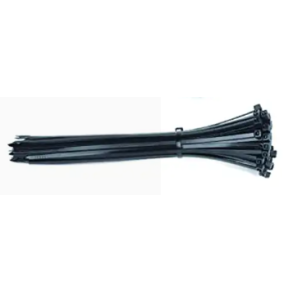 Fede Strips / Brede kabelstrips / kabelbinder 8 x 650 mm, Sort, 100 stk