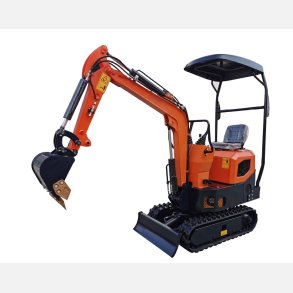 Minigraver JIAHE JH10 med hurtigskifte og 3 skovle (Drejelig arm)